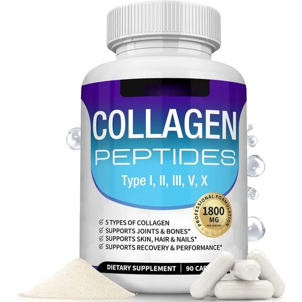 BRAVIX Collagen5 – Hydrolyzed Multi-Type Collagen for Skin, Hair, Nails & Joints