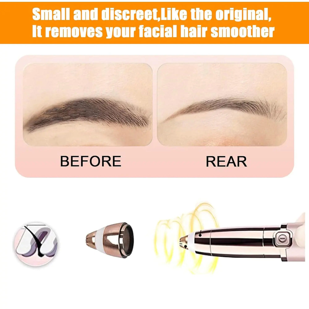 BRAVIX Precision – Facial Hair Remover Replacement Heads, Rose Gold