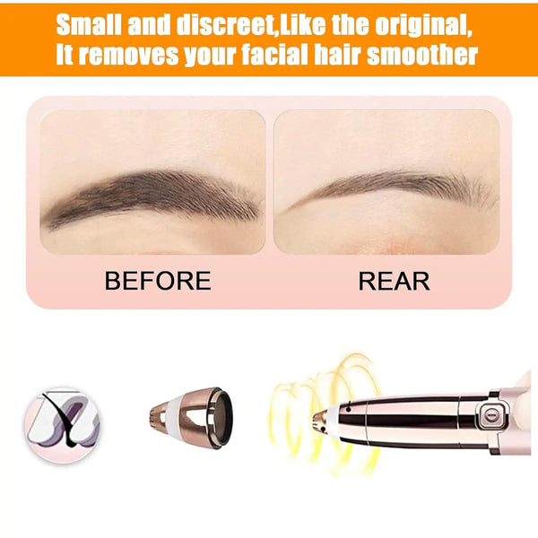BRAVIX Precision – Facial Hair Remover Replacement Heads, Rose Gold