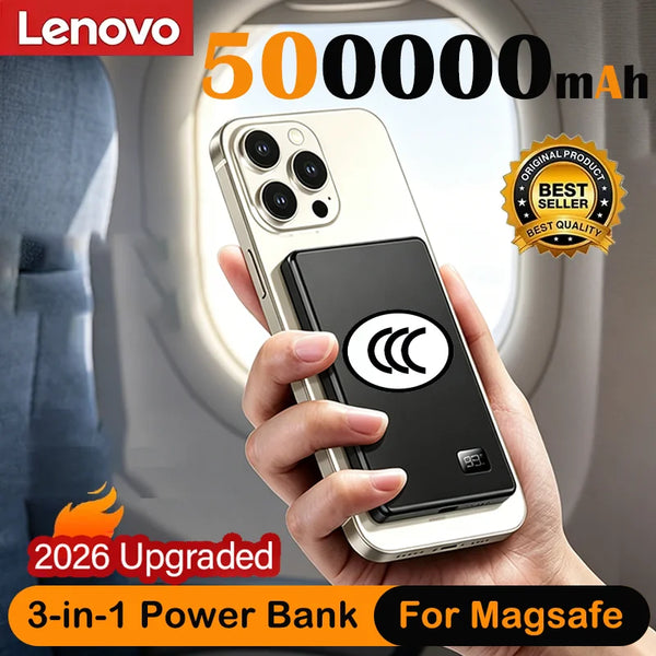 BRAVIX MagCharge – Ultra-Slim Magnetic Wireless Power Bank, Fast Charging for MagSafe