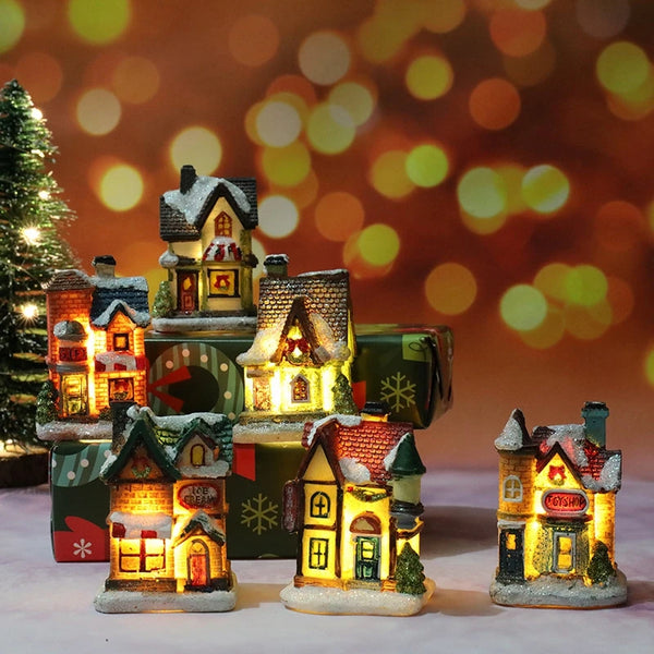 BRAVIX HolidayGlow – Mini Christmas House LED Night Light, Home & Bedroom Holiday Decoration