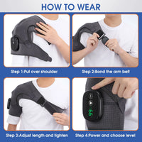 BRAVIX HeatRelief – Electric Shoulder Massager with Heating Pad & Vibration Therapy, Thermal Support Brace