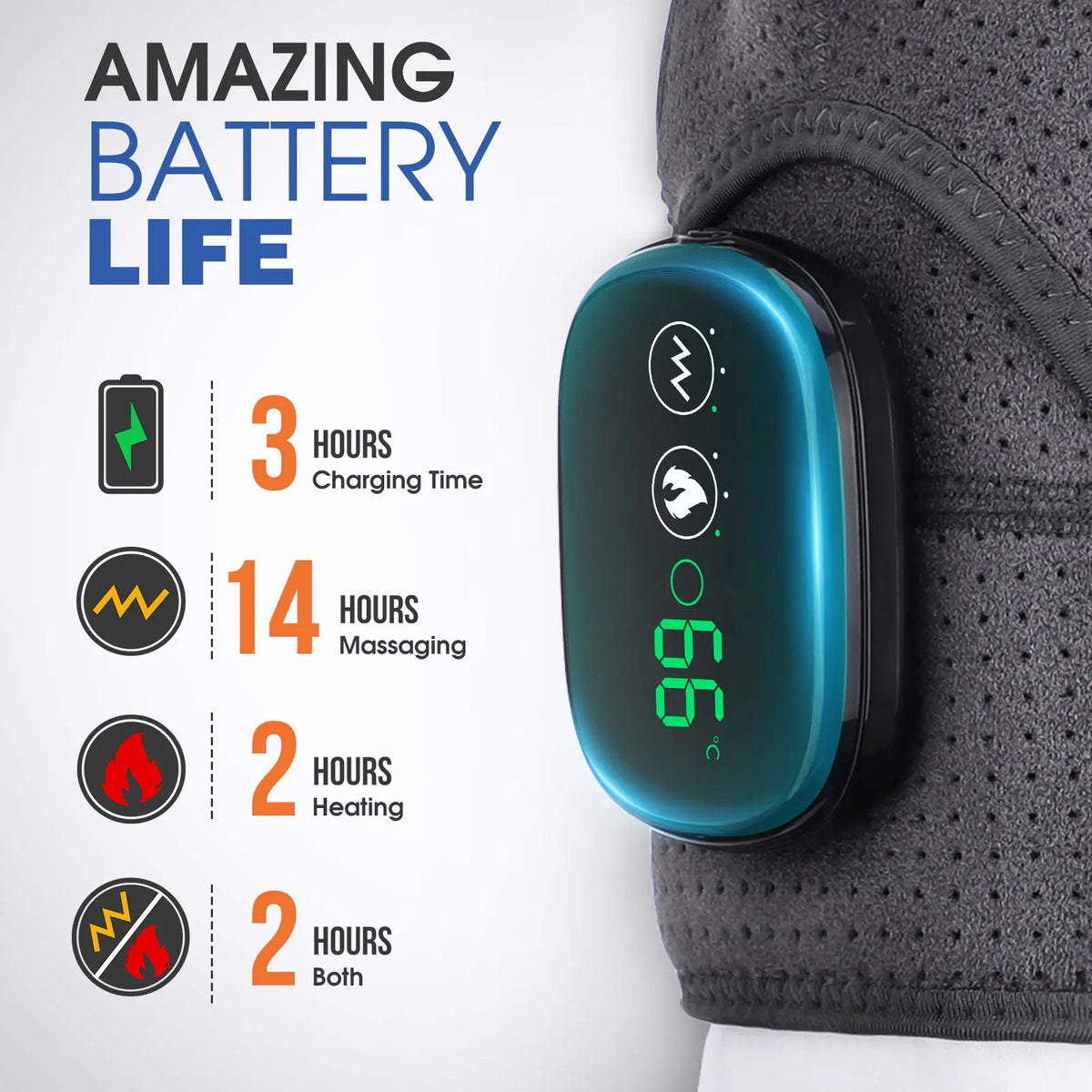 BRAVIX HeatRelief – Electric Shoulder Massager with Heating Pad & Vibration Therapy, Thermal Support Brace