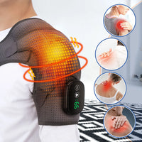 BRAVIX HeatRelief – Electric Shoulder Massager with Heating Pad & Vibration Therapy, Thermal Support Brace
