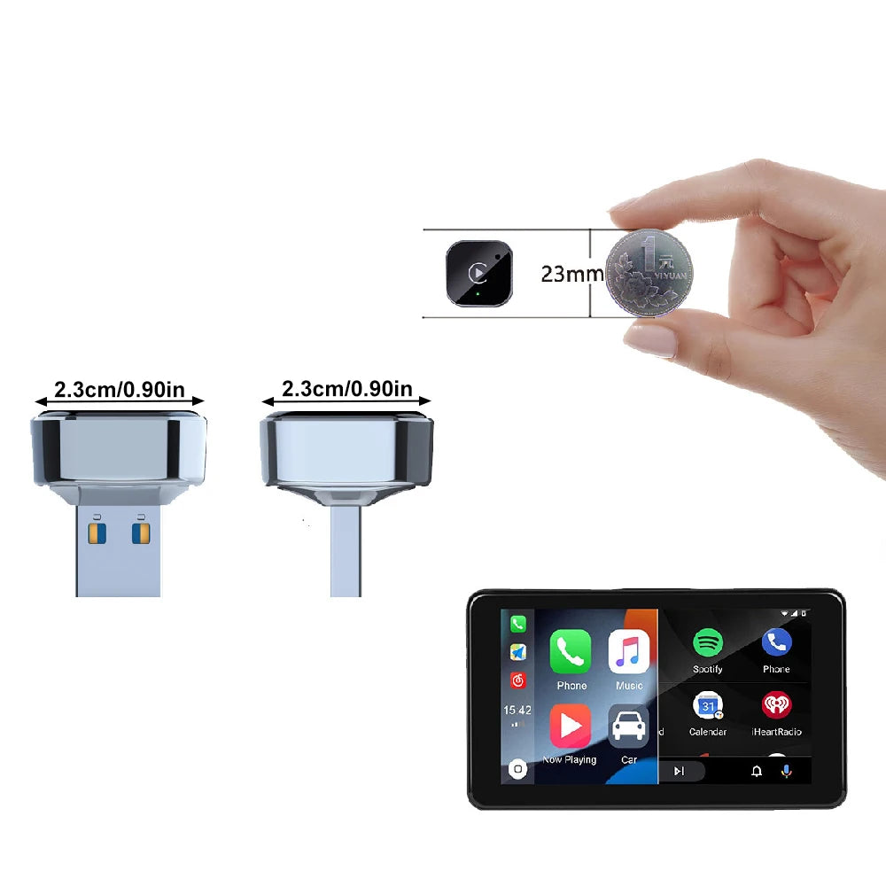 BRAVIX AutoLink – Wireless CarPlay & Android Auto Adapter, Plug & Play Dongle Converts Wired to Wireless, Compact Fast Auto-Connect