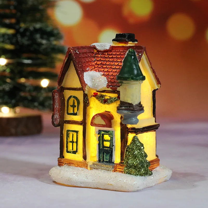 BRAVIX HolidayGlow – Mini Christmas House LED Night Light, Home & Bedroom Holiday Decoration