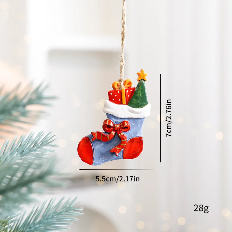 BRAVIX FestiveCharm – Resin Christmas Tree Pendant Ornaments, DIY Handmade Jewelry & Home Decor