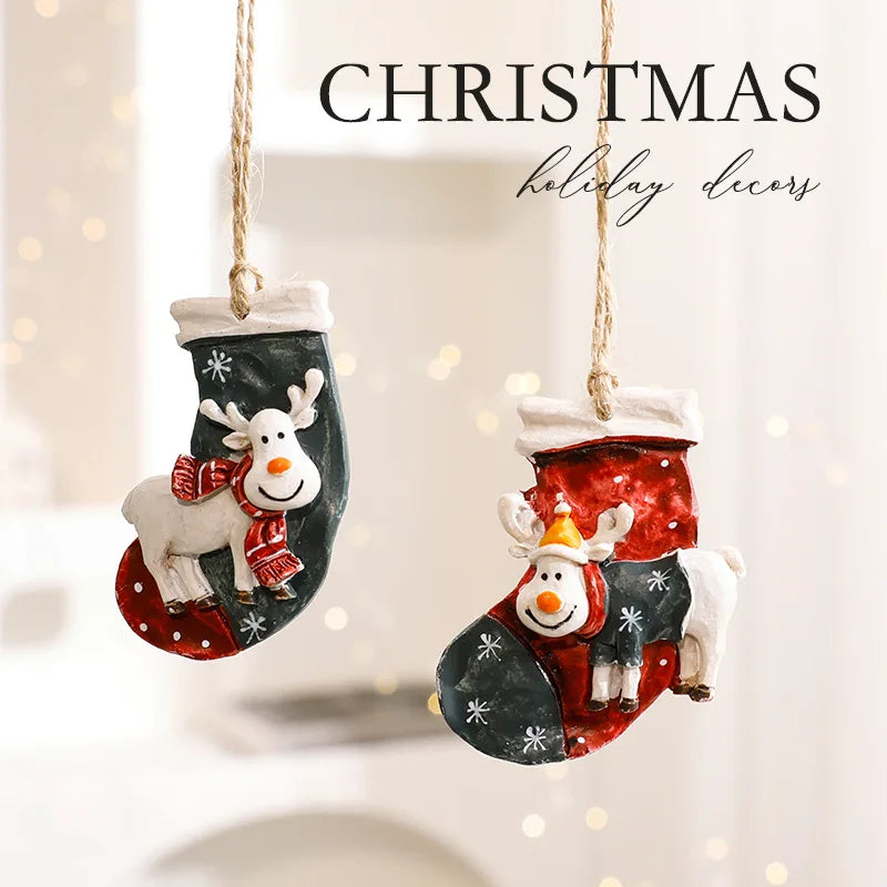 BRAVIX FestiveCharm – Resin Christmas Tree Pendant Ornaments, DIY Handmade Jewelry & Home Decor