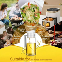 BRAVIX ChefMist – 2-in-1 Olive Oil Sprayer & Pourer Glass Bottle, 470ml for Cooking, Salads & Grilling