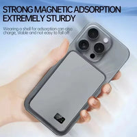 BRAVIX MagCharge – Ultra-Slim Magnetic Wireless Power Bank, Fast Charging for MagSafe