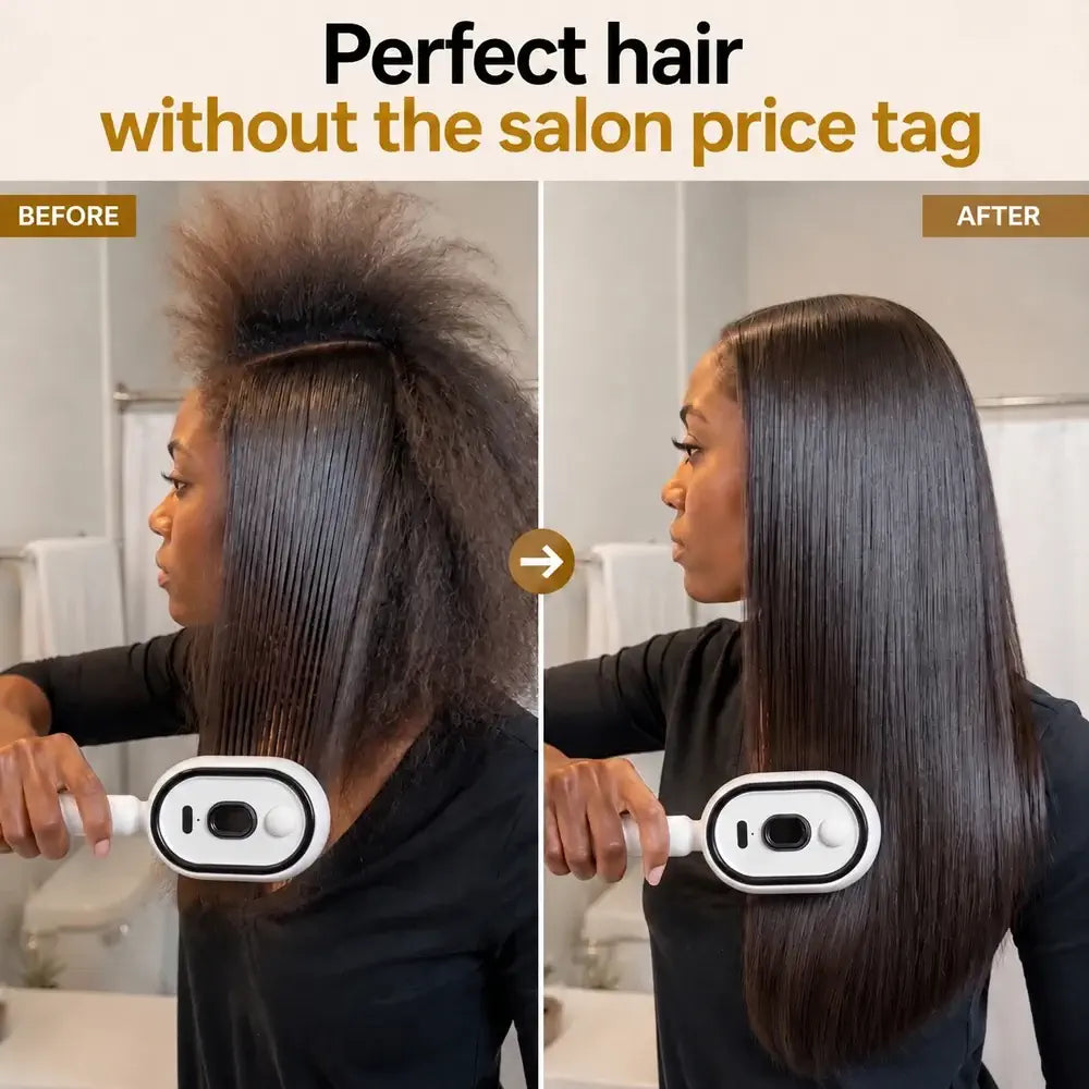 BRAVIX VaporBrush – Anti-Frizz Steaming Detangling Brush