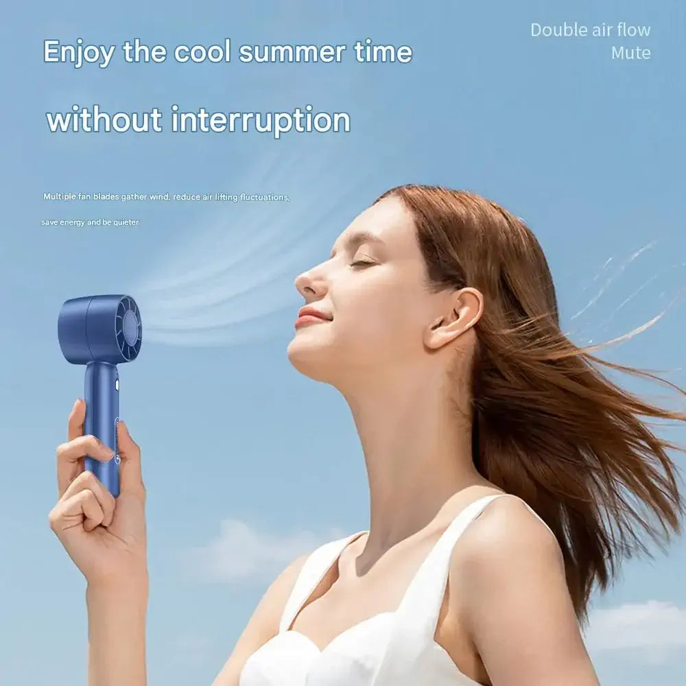 BRAVIX TurboBreeze – Portable Handheld Mini Fan, USB Rechargeable