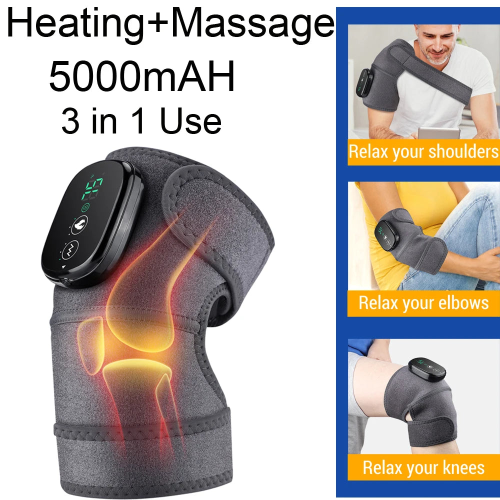 BRAVIX HeatRelief – Electric Shoulder Massager with Heating Pad & Vibration Therapy, Thermal Support Brace