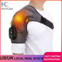 BRAVIX HeatRelief – Electric Shoulder Massager with Heating Pad & Vibration Therapy, Thermal Support Brace