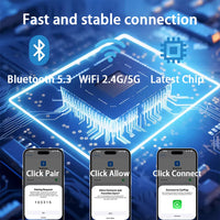 BRAVIX AutoLink – Wireless CarPlay & Android Auto Adapter, Plug & Play Dongle Converts Wired to Wireless, Compact Fast Auto-Connect