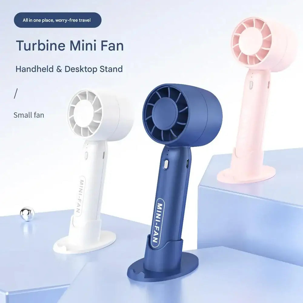 BRAVIX TurboBreeze – Portable Handheld Mini Fan, USB Rechargeable