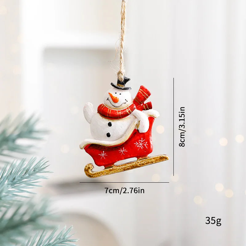 BRAVIX FestiveCharm – Resin Christmas Tree Pendant Ornaments, DIY Handmade Jewelry & Home Decor