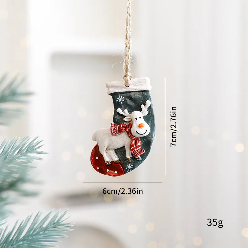 BRAVIX FestiveCharm – Resin Christmas Tree Pendant Ornaments, DIY Handmade Jewelry & Home Decor
