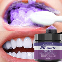 BRAVIX PurpleGlow – Purple Teeth Whitening Powder, Sulfate-Free Stain Removal & Color Correction, Portable for Daily Use