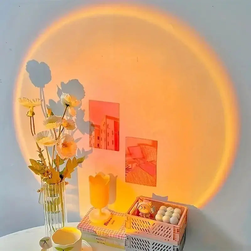 BRAVIX SunGlow – Sunset Projection Lamp, USB Atmosphere Light