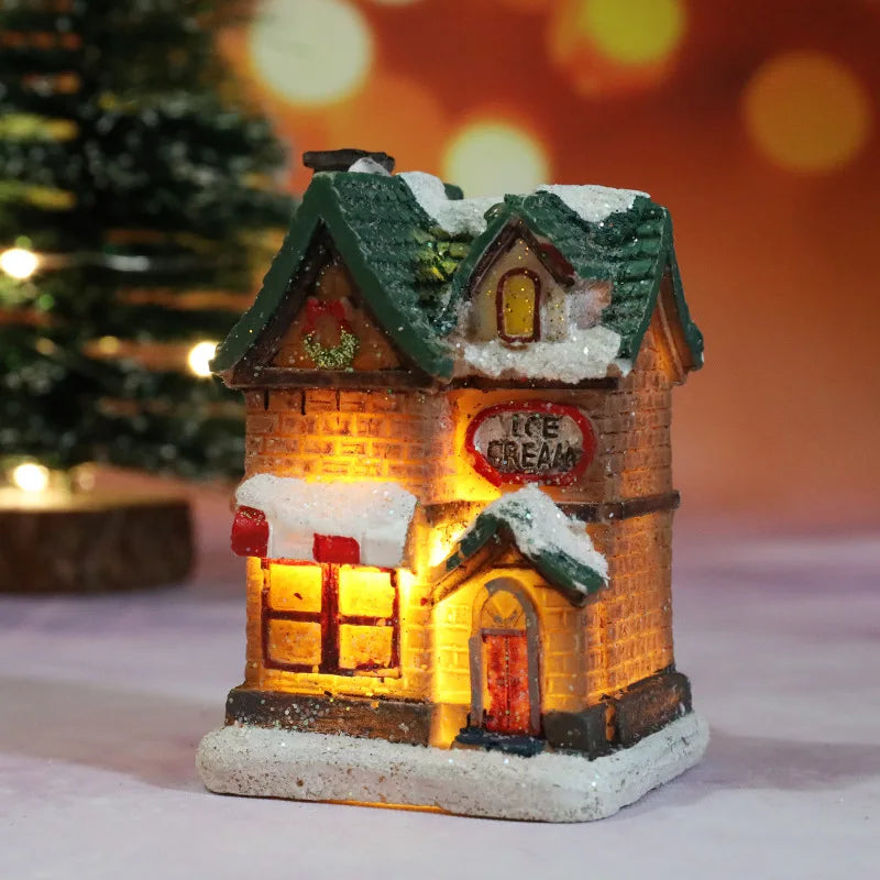 BRAVIX HolidayGlow – Mini Christmas House LED Night Light, Home & Bedroom Holiday Decoration