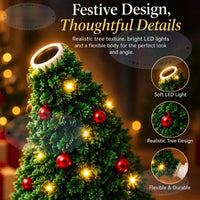BRAVIX StarGlow – Christmas Projector Light, USB Powered Night Light with 6+ Holiday Patterns, Flexible Tree Lamp