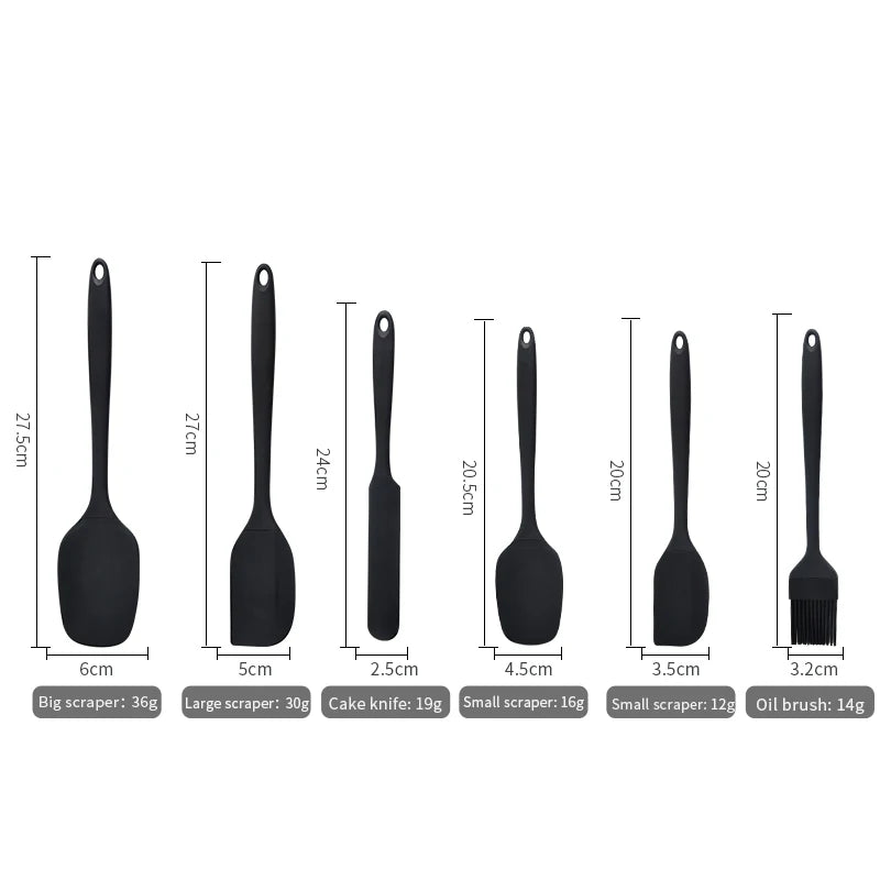 BRAVIX ChefCraft – 6-Piece Silicone Kitchen Utensil Set