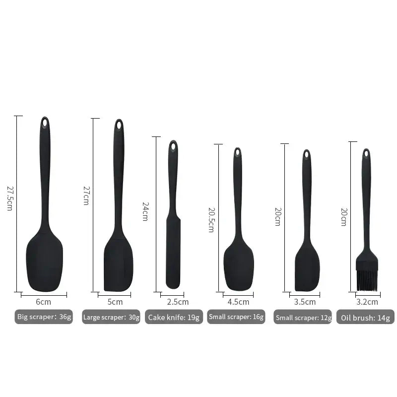 BRAVIX ChefCraft – 6-Piece Silicone Kitchen Utensil Set