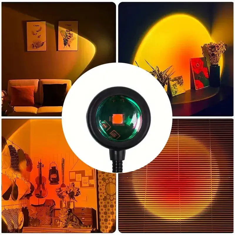 BRAVIX SunGlow – Sunset Projection Lamp, USB Atmosphere Light