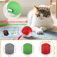 BRAVIX PlayChase – Automatic Rolling Cat Ball Toy, Interactive Electric Pet Toy with Faux Tail