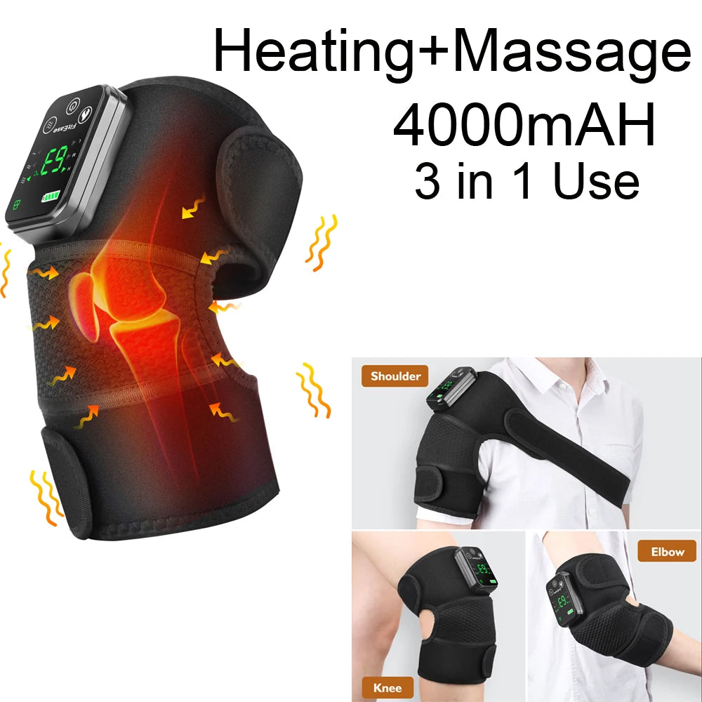 BRAVIX HeatRelief – Electric Shoulder Massager with Heating Pad & Vibration Therapy, Thermal Support Brace