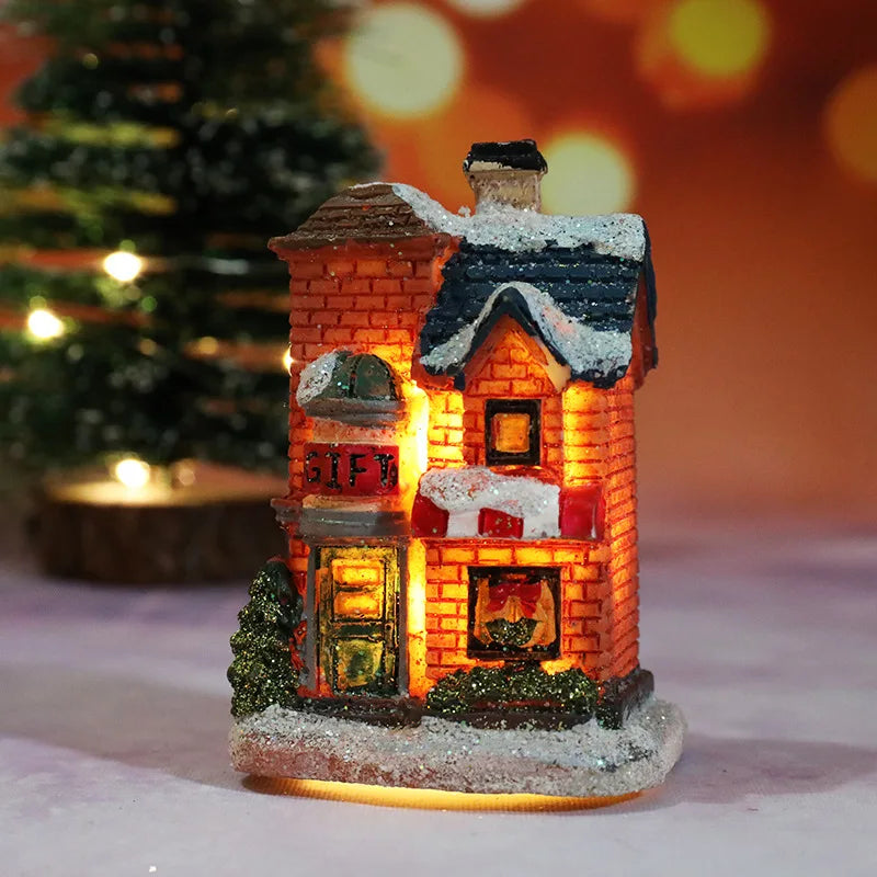 BRAVIX HolidayGlow – Mini Christmas House LED Night Light, Home & Bedroom Holiday Decoration